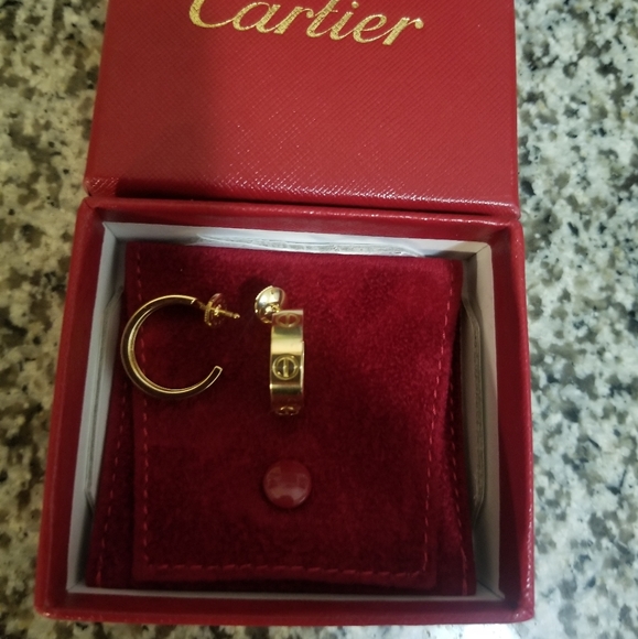 CARTIER 18K gold love earrings - Picture 11 of 16